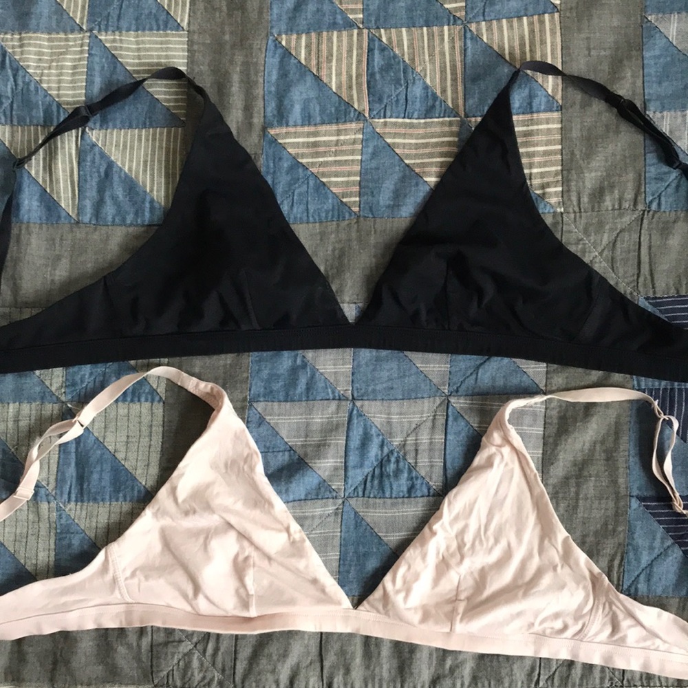 Bundle of 2 Everlane cotton bralettes size medium